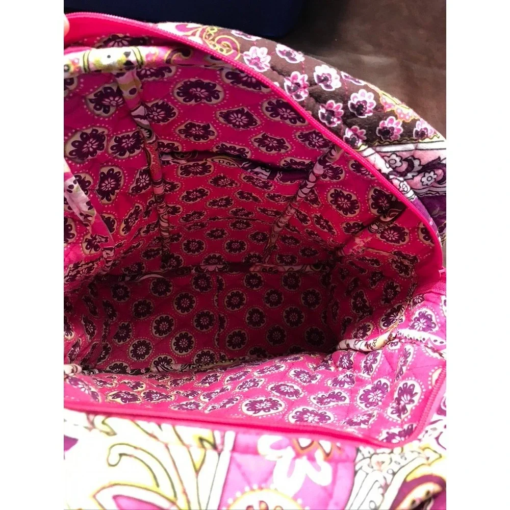 Vera Bradley Very Berry Paisley Quilted Cotton Backpack Floral Print Bag
